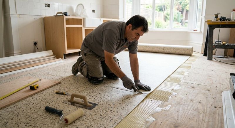 Linoleum Floor Installation in Oakland, RI