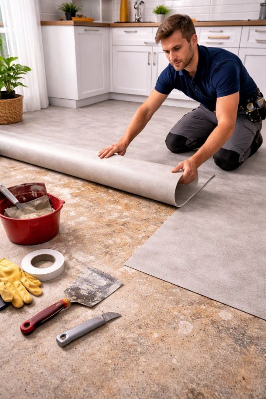 Linoleum Floor Installation in Tiverton, RI