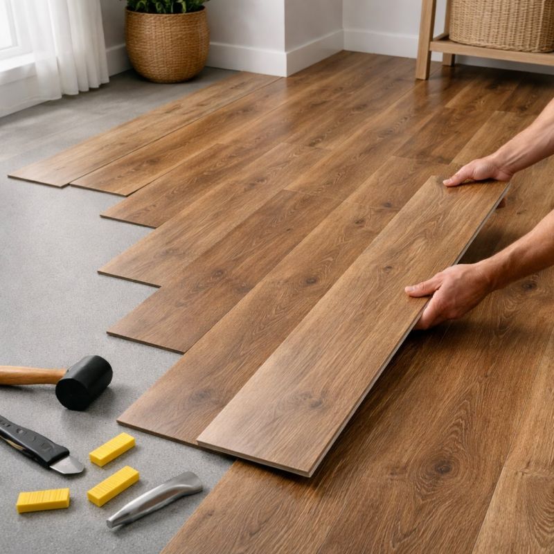 Vinyl Plank Floor Installation in East Greenwich, RI